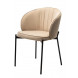 Стул ДЕНИ, цвет Velutto 05 Бежевый, велюр / черный каркас М-City