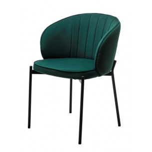 Стул ДЕНИ, цвет Velutto 33 Изумрудный, велюр / черный каркас М-City