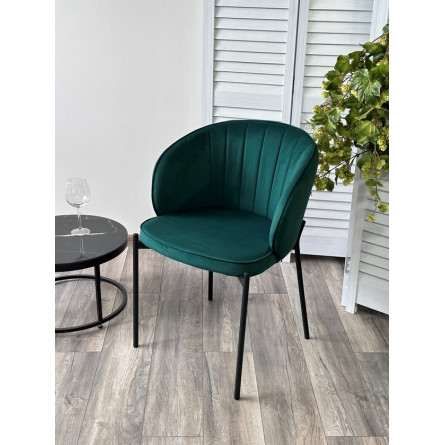 Стул ДЕНИ, цвет Velutto 33 Изумрудный, велюр / черный каркас М-City
