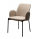 Стул МИЛ цвет Florida Cappuccino-Cream, ткань / черный каркас М-City