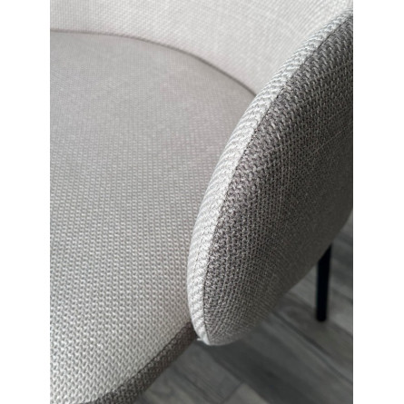 Стул МИЛ цвет Florida Cappuccino-Cream, ткань / черный каркас М-City