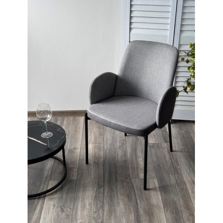 Стул МИЛ цвет Florida Grey-Steel, ткань / черный каркас М-City