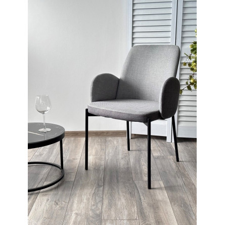 Стул МИЛ цвет Florida Grey-Steel, ткань / черный каркас М-City