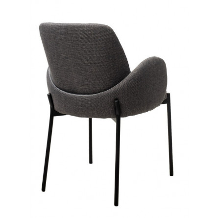 Стул МИЛ цвет Florida Grey-Steel, ткань / черный каркас М-City