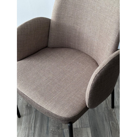 Стул МИЛ цвет Florida Mocco-Latte, ткань / черный каркас М-City