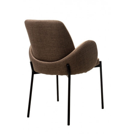 Стул МИЛ цвет Florida Mocco-Latte, ткань / черный каркас М-City