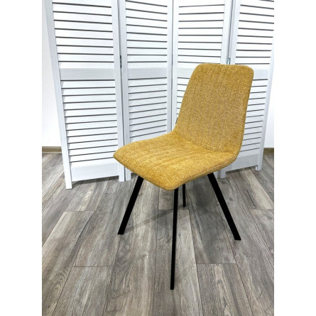 Стул ELVIS WZ2042-05 горчичный фактурный велюр/ черный каркас М-City