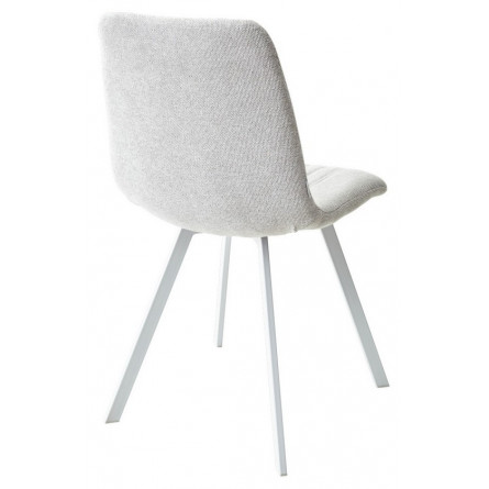 Стул ELVIS WZ2042-19 галечный серый фактурный велюр/ белый каркас М-City