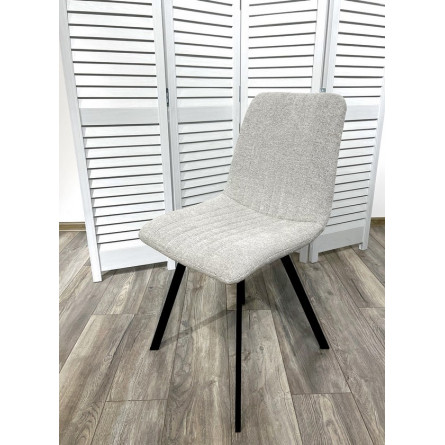 Стул ELVIS WZ2042-19 галечный серый фактурный велюр/ черный каркас М-City