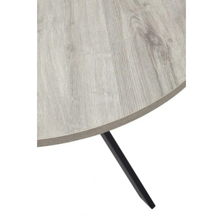 Стол ВЕГА D100 Дуб Шерман серый / черный каркас 1 шт / 2 кор М-City