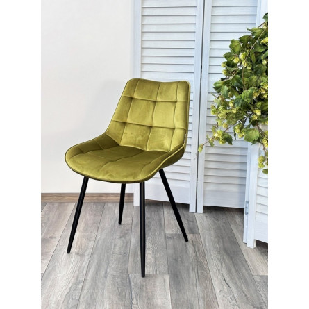 Стул MIAMI G062-17 олива, велюр / черный каркас М-City