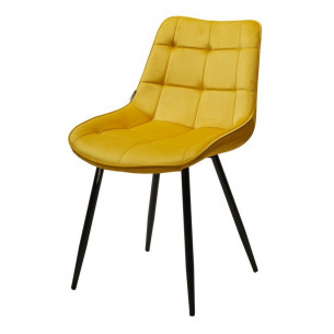 Стул MIAMI G062-20 желтый, велюр / черный каркас М-City
