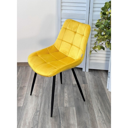 Стул MIAMI G062-20 желтый, велюр / черный каркас М-City