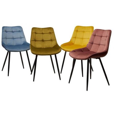 Стул MIAMI G062-23 пепел розы, велюр / черный каркас М-City