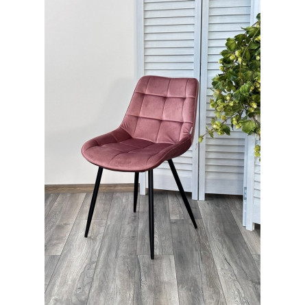 Стул MIAMI G062-23 пепел розы, велюр / черный каркас М-City