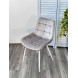 Стул MIAMI G062-37 светло-серый, велюр / белый каркас М-City Стул MIAMI G062-37 светло-серый, велюр / белый каркас М-City