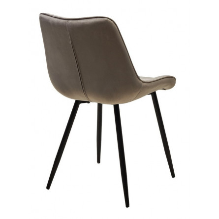 Стул MIAMI G062-37 светло-серый, велюр / черный каркас М-City