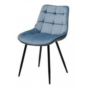 Стул MIAMI G062-43 пудровый голубой, велюр / черный каркас М-City