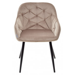 Стул BREEZE BLUVEL-40 BEIGE, велюр / черный каркас, М-City
