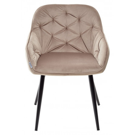 Стул BREEZE BLUVEL-40 BEIGE, велюр / черный каркас, М-City