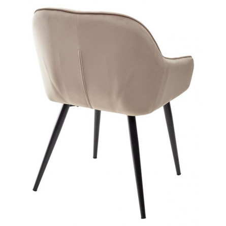 Стул BREEZE BLUVEL-40 BEIGE, велюр / черный каркас, М-City