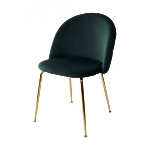 Стул PRESLEY BLUVEL-78 зеленый, велюр/ золотой каркас М-City