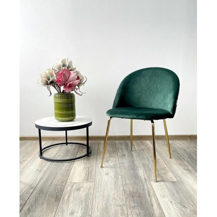 Стул PRESLEY BLUVEL-78 зеленый, велюр/ золотой каркас М-City