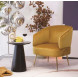 Кресло MUSSELS BLUVEL-68 желтый, велюр / золотой каркас М-City Кресло MUSSELS BLUVEL-68 желтый, велюр / золотой каркас М-City