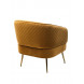 Кресло MUSSELS BLUVEL-68 желтый, велюр / золотой каркас М-City Кресло MUSSELS BLUVEL-68 желтый, велюр / золотой каркас М-City