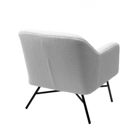 Кресло SHEEP NINI-01 Белый, teddy / черный каркас М-City