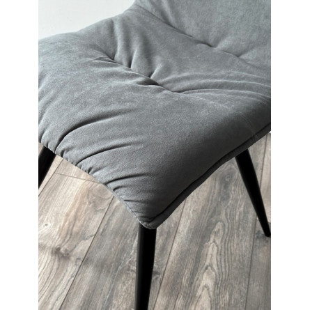 Стул CIRA VT7002-29 Серый, без "пальчиковый" велюр/ черный каркас М-City