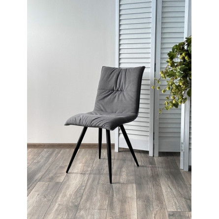 Стул CIRA VT7002-29 Серый, без "пальчиковый" велюр/ черный каркас М-City