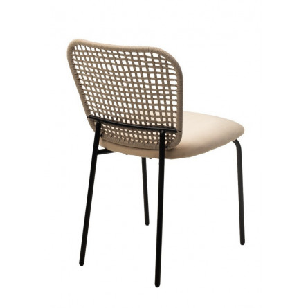 Стул JUNO G062-03 светлый беж, велюр / черный каркас М-City