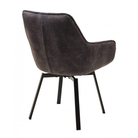 Стул MAVERICK VT5001-3 античный серый, велюр без "пальчиковый"/ черный, поворот.360 град. М-City