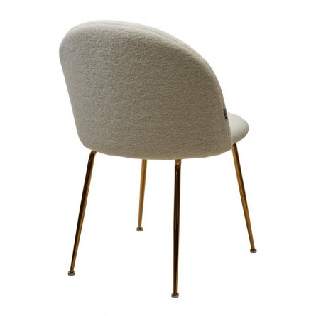 Стул PRESLEY NINI-01 Белый, teddy / золотой каркас М-City