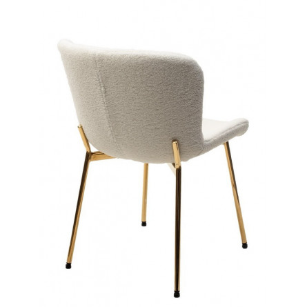 Стул RIYA UF992-01 Белый, teddy / золотой каркас М-City