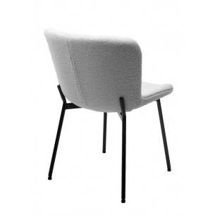 Стул RIYA UF992-01 Белый, teddy / черный каркас М-City