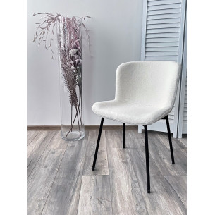 Стул RIYA UF992-01 Белый, teddy / черный каркас М-City