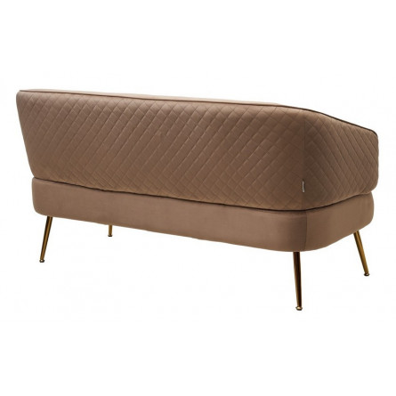 Скамья CIAO BLUVEL-40 Бежевый, велюр / золотой каркас М-City
