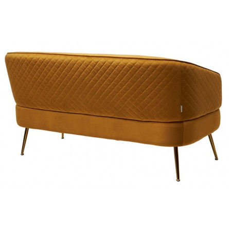 Скамья CIAO BLUVEL-68 Желтый, велюр / золотой каркас М-City