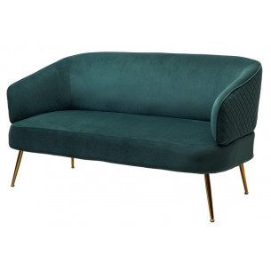 Скамья CIAO BLUVEL-78 Зеленый, велюр / золотой каркас М-City