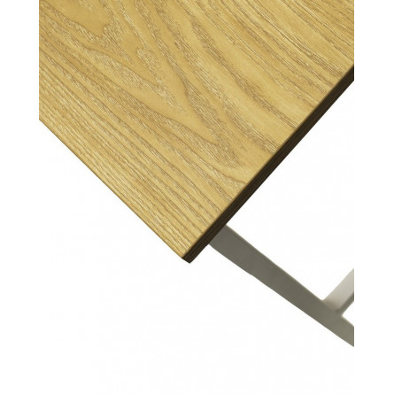 Компьютерный стол LUCIA H475 Дуб натуральный / белый каркас M-city