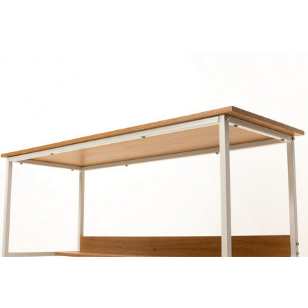 Компьютерный стол LUCIA H475 Дуб натуральный / белый каркас M-city