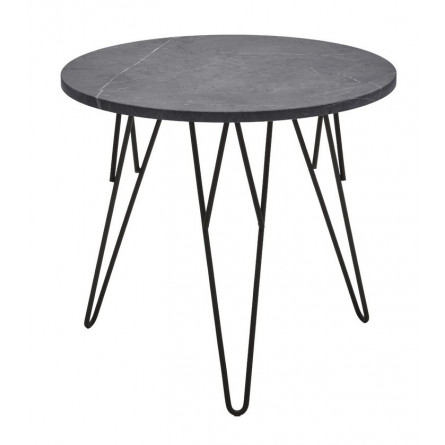 Журнальный столик ОСТИН Мрамор темно-серый / черный каркас M-City