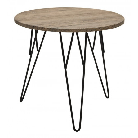 Журнальный столик ОСТИН Ореховый дубослив / черный каркас M-City