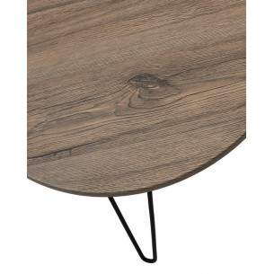 Журнальный столик ОСТИН Ореховый дубослив / черный каркас M-City