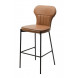 Барный стул ARCO MA-4/MA-7 коньяк/темно-серый кант, PU / черный каркас М-City