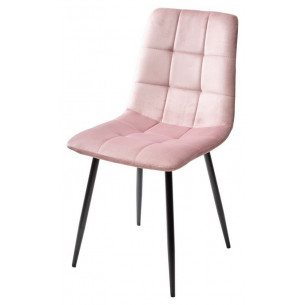 Стул BARI UF910-07 PINK, велюр / черный каркас М-City