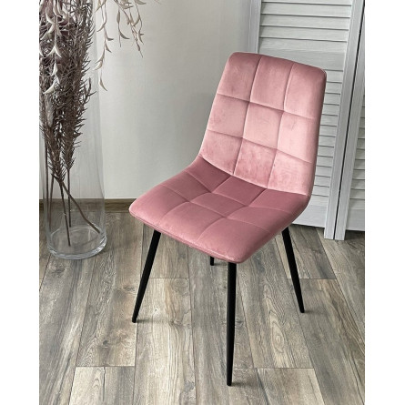 Стул BARI UF910-07 PINK, велюр / черный каркас М-City
