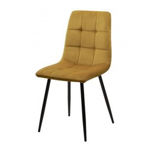 Стул BARI UF910-10 YELLOW, велюр / черный каркас М-City